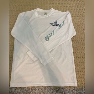 reel time fishing shirt; white; small